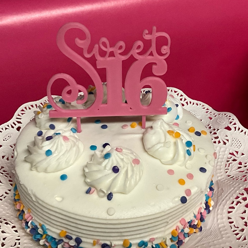 New! Sweet 16 Cake Topper 3D Cake Topper Sweet Sixteen Customizable Cake Topper